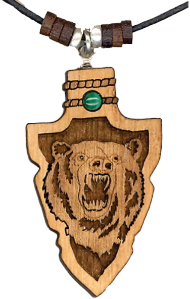 Bear Arrowhead Zamulet Necklace