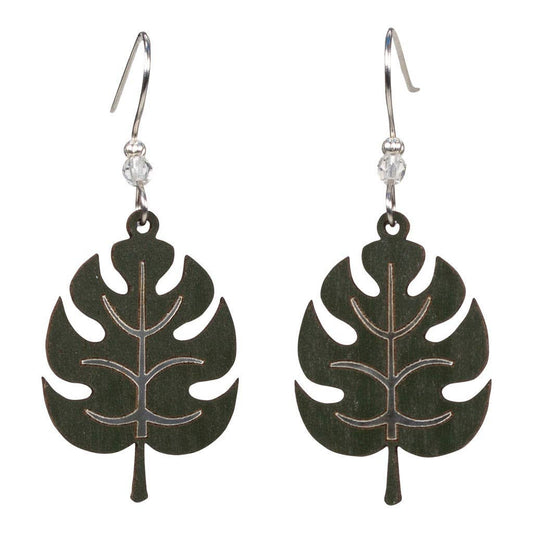 Ginkgo Leaf Blooms Earring with Silver Foil